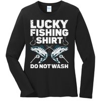 Cute Fishing Design For Fisherman Fishing Lovers Ladies Long Sleeve Shirt