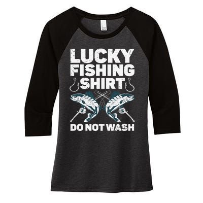 Cute Fishing Design For Fisherman Fishing Lovers Women's Tri-Blend 3/4-Sleeve Raglan Shirt