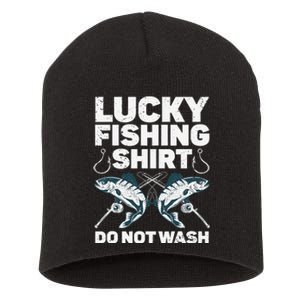 Cute Fishing Design For Fisherman Fishing Lovers Short Acrylic Beanie