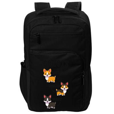 Corgi Funny Dog Lovers Gift Untoasted Toasted Burnt Gift Impact Tech Backpack