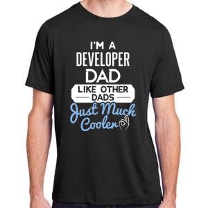 Cool Fathers Day Design Developer Dad Cute Gift Adult ChromaSoft Performance T-Shirt