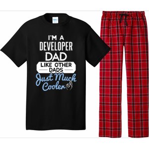 Cool Fathers Day Design Developer Dad Cute Gift Pajama Set