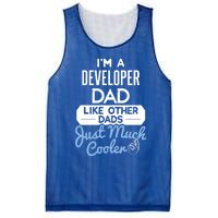 Cool Fathers Day Design Developer Dad Cute Gift Mesh Reversible Basketball Jersey Tank