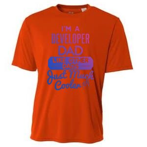 Cool Fathers Day Design Developer Dad Gift Cooling Performance Crew T-Shirt