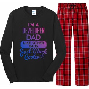 Cool Fathers Day Design Developer Dad Gift Long Sleeve Pajama Set