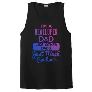 Cool Fathers Day Design Developer Dad Gift PosiCharge Competitor Tank