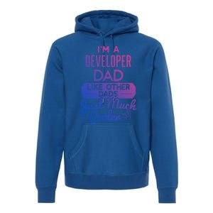 Cool Fathers Day Design Developer Dad Gift Premium Hoodie