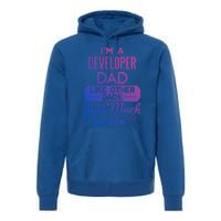 Cool Fathers Day Design Developer Dad Gift Premium Hoodie