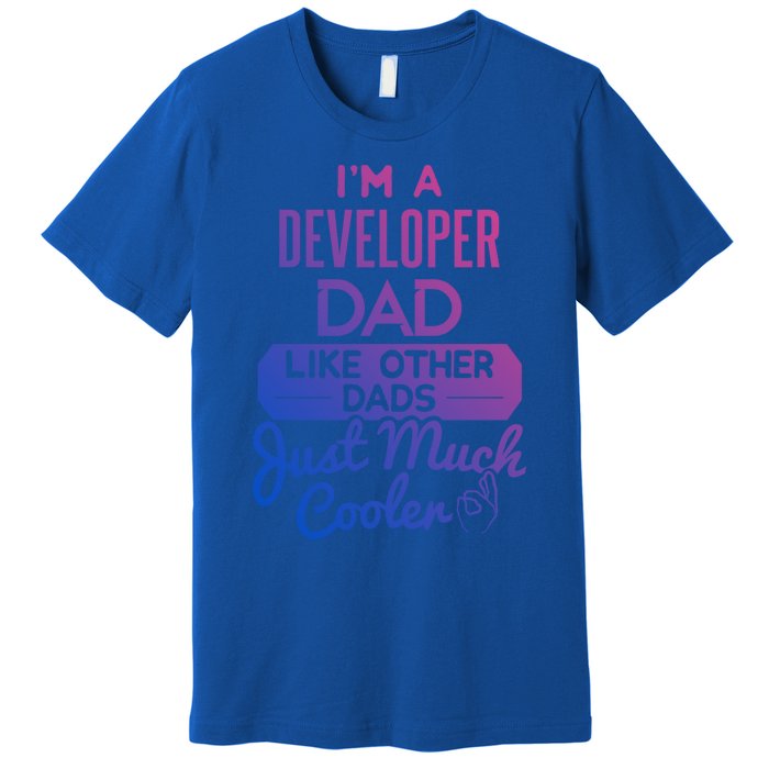 Cool Fathers Day Design Developer Dad Gift Premium T-Shirt