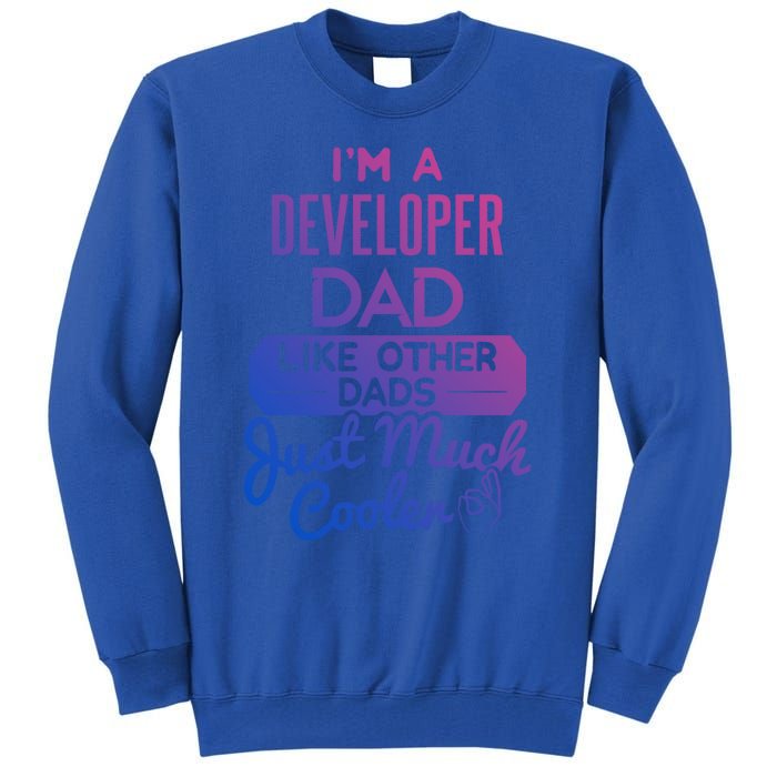 Cool Fathers Day Design Developer Dad Gift Tall Sweatshirt