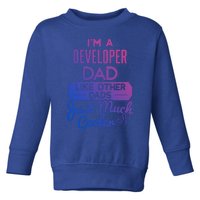 Cool Fathers Day Design Developer Dad Gift Toddler Sweatshirt