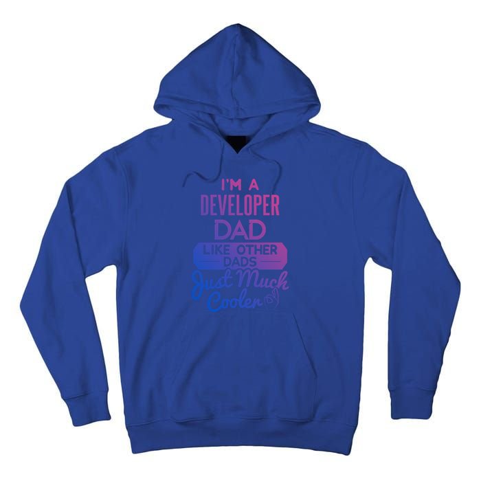 Cool Fathers Day Design Developer Dad Gift Tall Hoodie