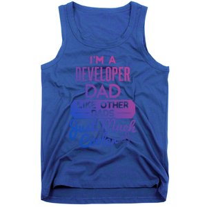 Cool Fathers Day Design Developer Dad Gift Tank Top