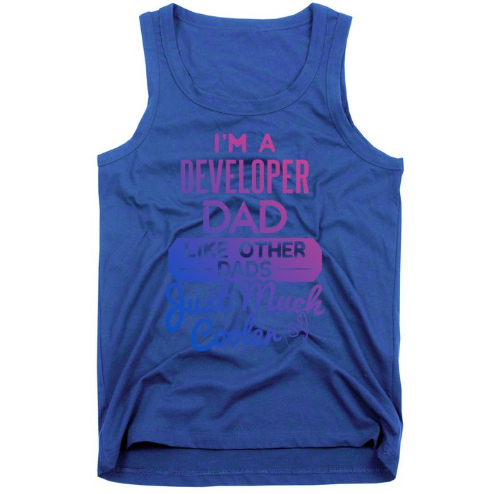 Cool Fathers Day Design Developer Dad Gift Tank Top