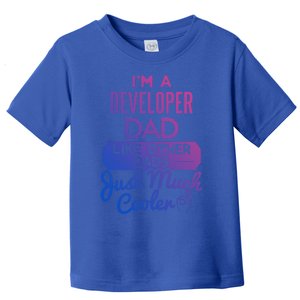 Cool Fathers Day Design Developer Dad Gift Toddler T-Shirt