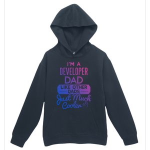 Cool Fathers Day Design Developer Dad Gift Urban Pullover Hoodie