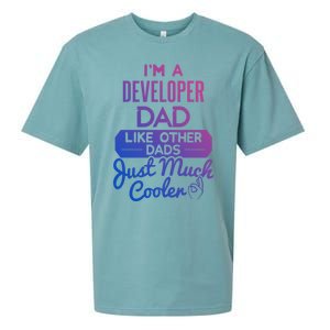 Cool Fathers Day Design Developer Dad Gift Sueded Cloud Jersey T-Shirt