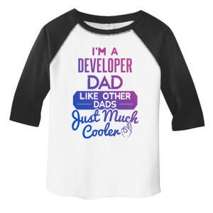 Cool Fathers Day Design Developer Dad Gift Toddler Fine Jersey T-Shirt