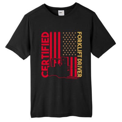 Certified Forklift Driver Forklift Driver Forklift Tall Fusion ChromaSoft Performance T-Shirt