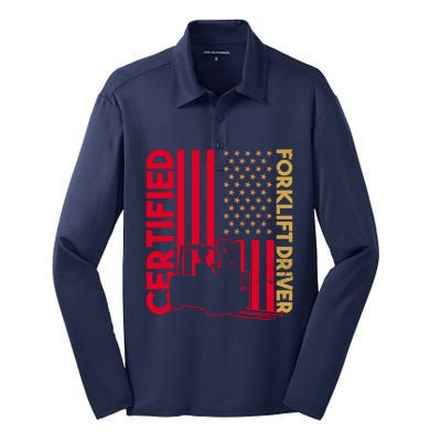 Certified Forklift Driver Forklift Driver Forklift Silk Touch Performance Long Sleeve Polo