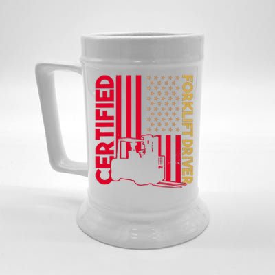 Certified Forklift Driver Forklift Driver Forklift Beer Stein