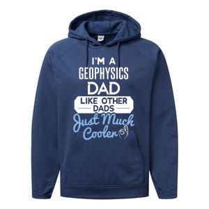 Cool Fathers Day Design Geophysics Dad Gift Performance Fleece Hoodie