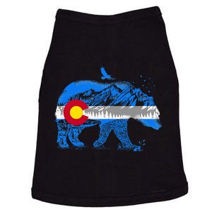 Colorado Flag Design Mountains And Bear Landscape Doggie Tank