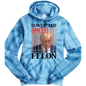 Convicted Felon Donald Trump Guilty Lock Him Up Trump Prison Tie Dye Hoodie