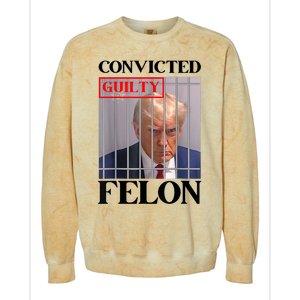 Convicted Felon Donald Trump Guilty Lock Him Up Trump Prison Colorblast Crewneck Sweatshirt