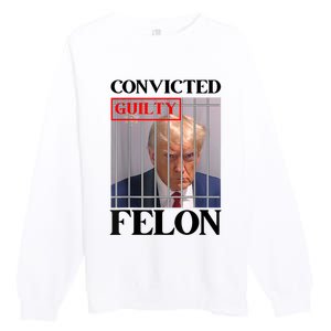 Convicted Felon Donald Trump Guilty Lock Him Up Trump Prison Premium Crewneck Sweatshirt