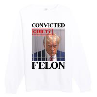 Convicted Felon Donald Trump Guilty Lock Him Up Trump Prison Premium Crewneck Sweatshirt