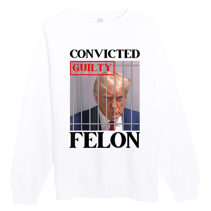 Convicted Felon Donald Trump Guilty Lock Him Up Trump Prison Premium Crewneck Sweatshirt