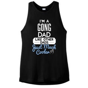 Cool Fathers Day Design Gong Dad Cute Gift Ladies PosiCharge Tri-Blend Wicking Tank