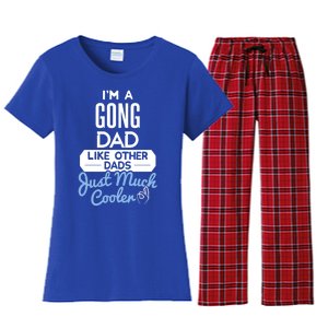 Cool Fathers Day Design Gong Dad Cute Gift Women's Flannel Pajama Set