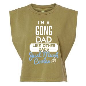 Cool Fathers Day Design Gong Dad Cute Gift Garment-Dyed Women's Muscle Tee