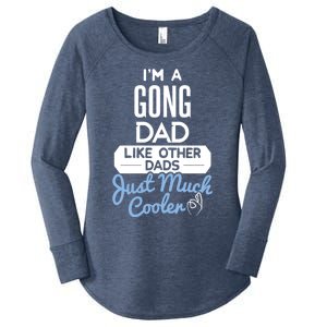 Cool Fathers Day Design Gong Dad Cute Gift Women's Perfect Tri Tunic Long Sleeve Shirt