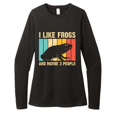 Cute Frog Design For Toad Lover Amphibian Animals Womens CVC Long Sleeve Shirt