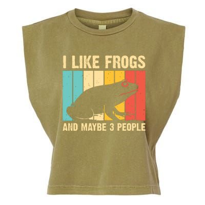 Cute Frog Design For Toad Lover Amphibian Animals Garment-Dyed Women's Muscle Tee