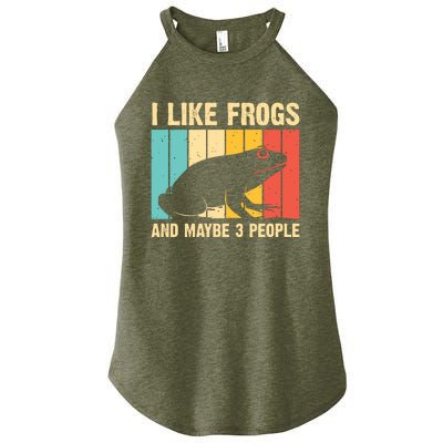 Cute Frog Design For Toad Lover Amphibian Animals Women's Perfect Tri Rocker Tank