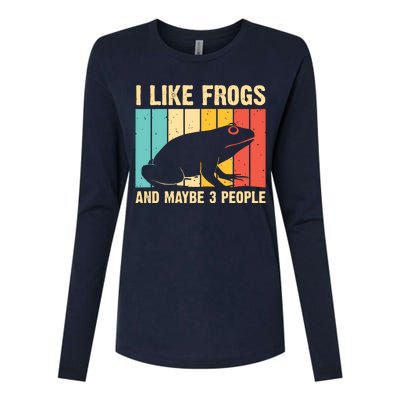 Cute Frog Design For Toad Lover Amphibian Animals Womens Cotton Relaxed Long Sleeve T-Shirt