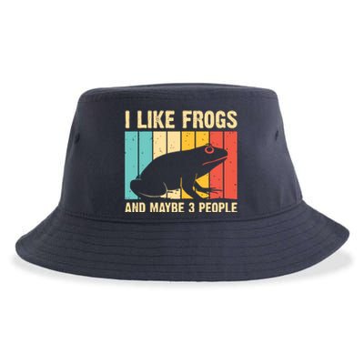 Cute Frog Design For Toad Lover Amphibian Animals Sustainable Bucket Hat