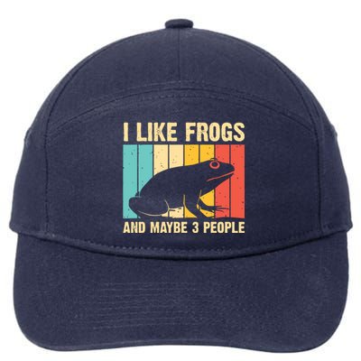 Cute Frog Design For Toad Lover Amphibian Animals 7-Panel Snapback Hat