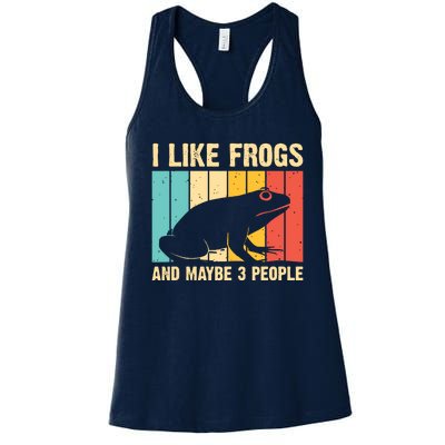 Cute Frog Design For Toad Lover Amphibian Animals Women's Racerback Tank