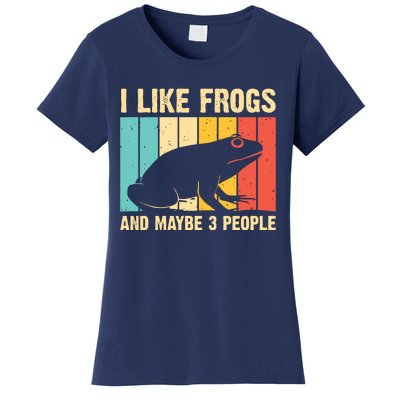 Cute Frog Design For Toad Lover Amphibian Animals Women's T-Shirt