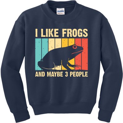 Cute Frog Design For Toad Lover Amphibian Animals Kids Sweatshirt