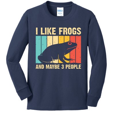 Cute Frog Design For Toad Lover Amphibian Animals Kids Long Sleeve Shirt