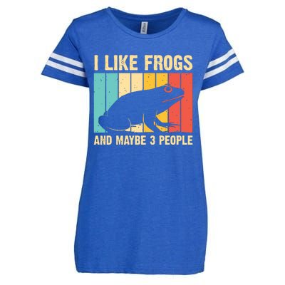 Cute Frog Design For Toad Lover Amphibian Animals Enza Ladies Jersey Football T-Shirt