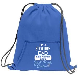 Cool Fathers Day Design Stevedore Dad Gift Sweatshirt Cinch Pack Bag