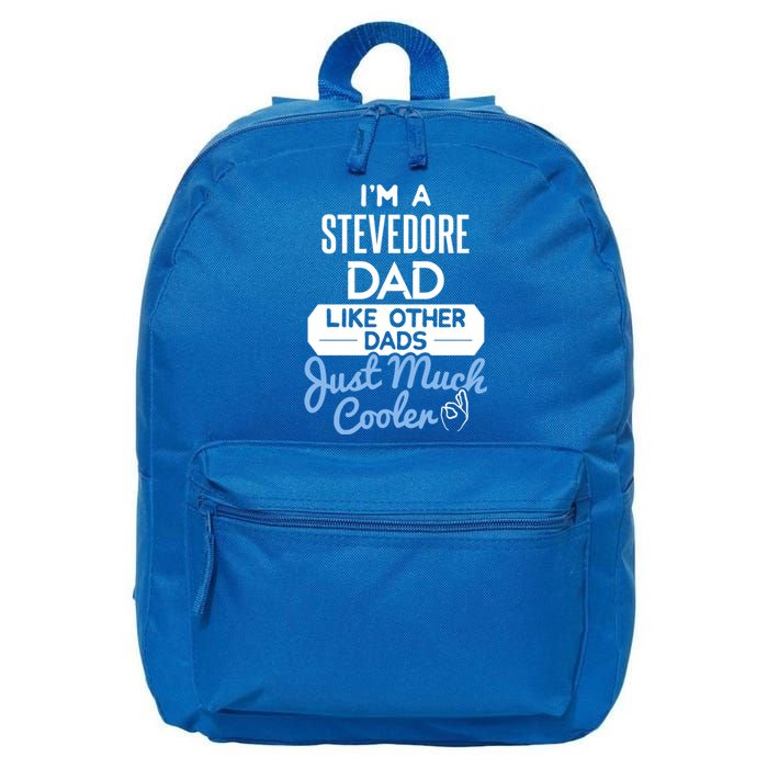 Cool Fathers Day Design Stevedore Dad Gift 16 in Basic Backpack