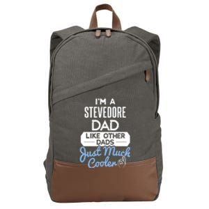 Cool Fathers Day Design Stevedore Dad Gift Cotton Canvas Backpack